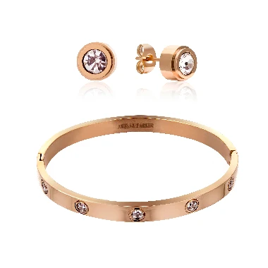 Rotu komplekts Raindrop Set in Rose Gold AS009R