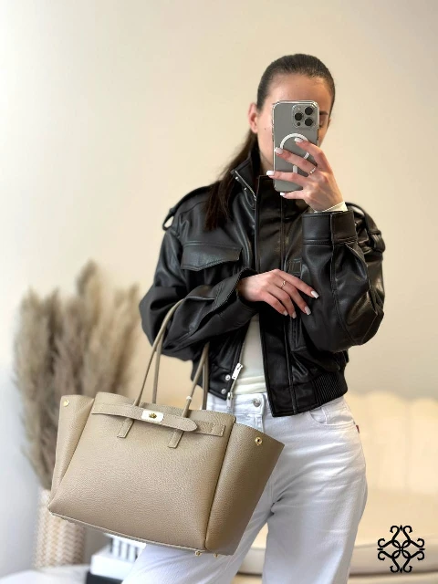 Ādas plecu soma, rokassoma 80515