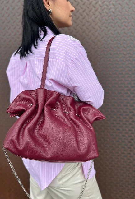 Leather shoulder bag 80237