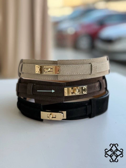 100% zamšādas josta Cintura 4cm