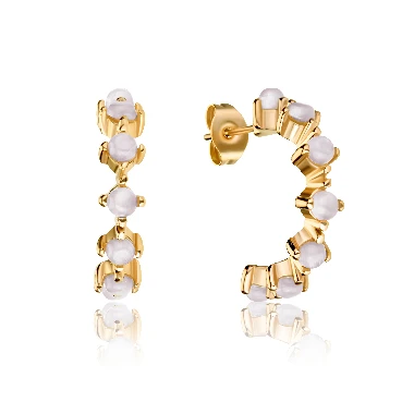 Rotu auskari Wave in Gold