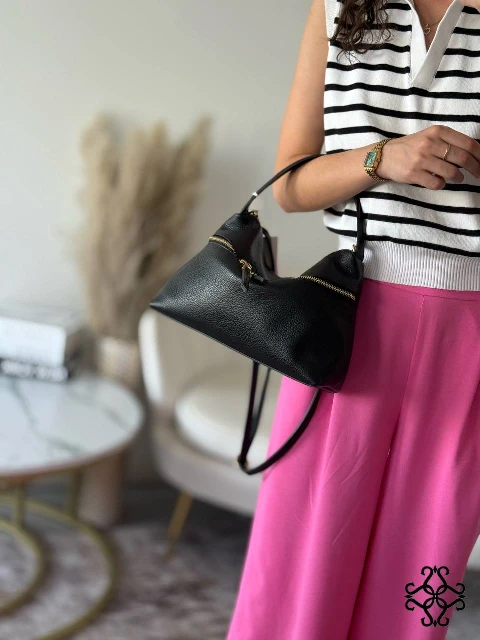 Leather handbag 80597