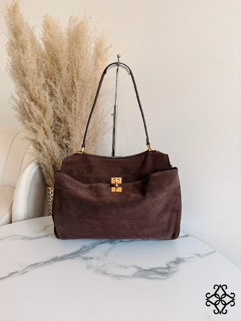 Suede leather shoulder bag 800865