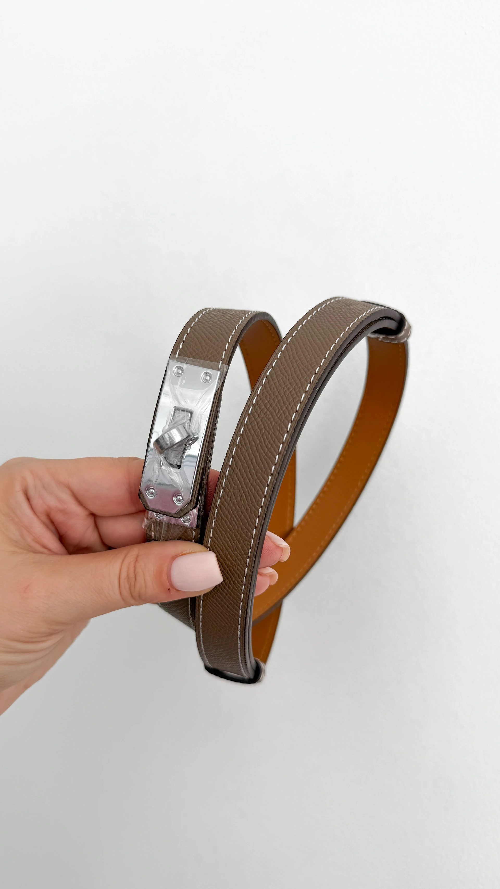 100% ādas josta Cintura 2cm sudrabs