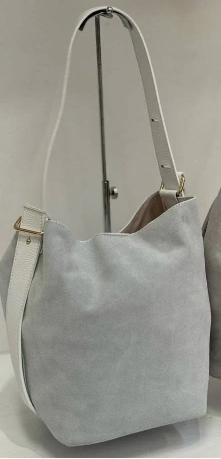 Suede leather shoulder bag 80158