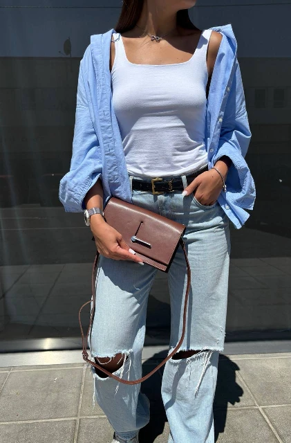 Ādas crossbody soma 95638