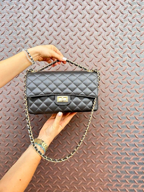 Leather shoulder bag 801473