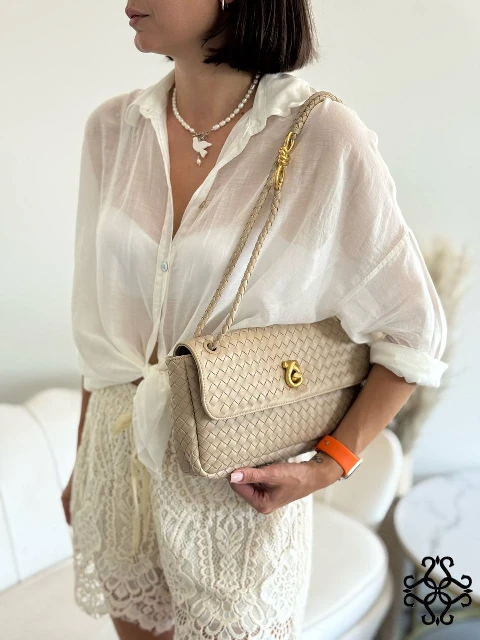 Leather shoulder , clutch bag 70256