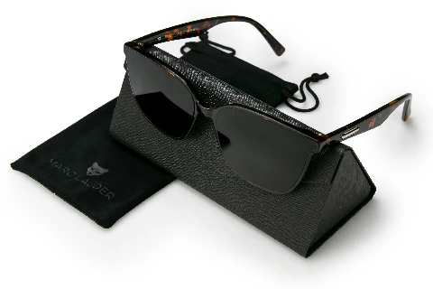 Unisex saulesbrilles PLAYER RED TORTOISE MA05-02